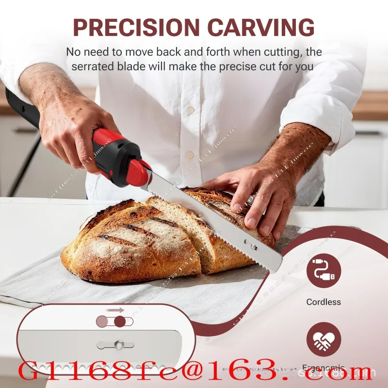 420 Stainless Steel Portable Charging Electric Bread Cutting Household Cake Frozen Fish Turkey Frozen Meat