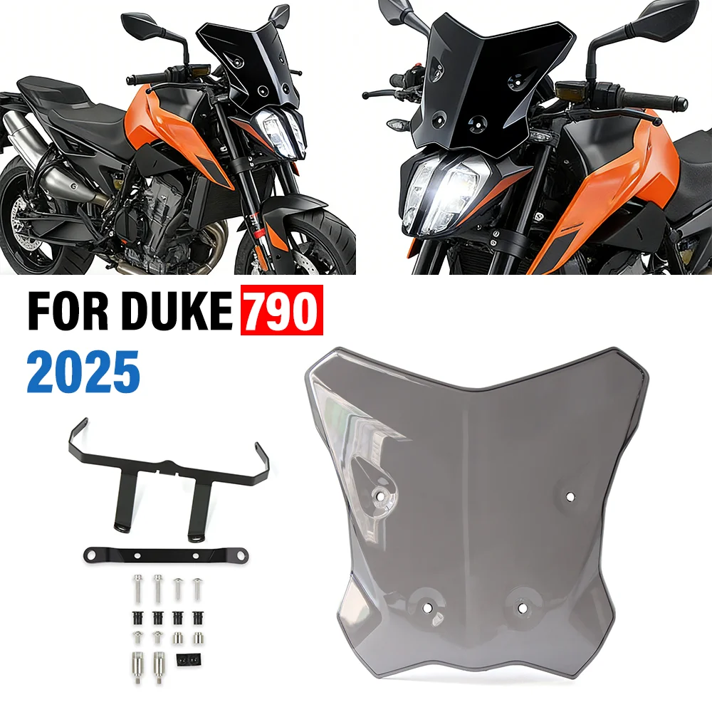 motorcycle-front-sport-screen-windshield-for-duke-790-duke790-2025-windscreen-wind-deflector-shield-air-visor-viser-protector