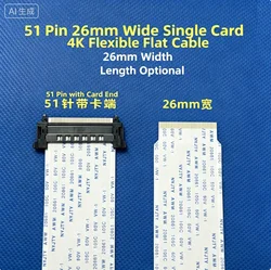 51Pin I-PEX 4K LVDS TV Ribbon Cable AWM 20861 20706 105C 60V VW-1 4K V-by-One 51P FFC Connecting wire For Sharp Sony