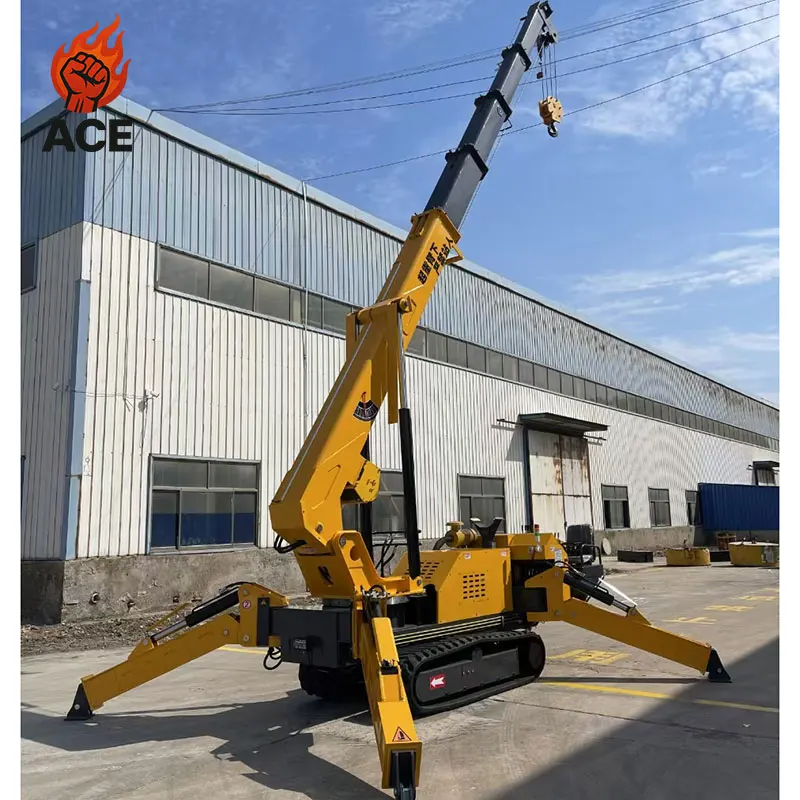 CE EPA EURO5 تخصيص 3 طن 5 طن رافعة العنكبوت كامل الهيدروليكية تلسكوبي بوم زاحف صغير رافعة متنقلة 8ton رافعة زاحفة صغيرة #4