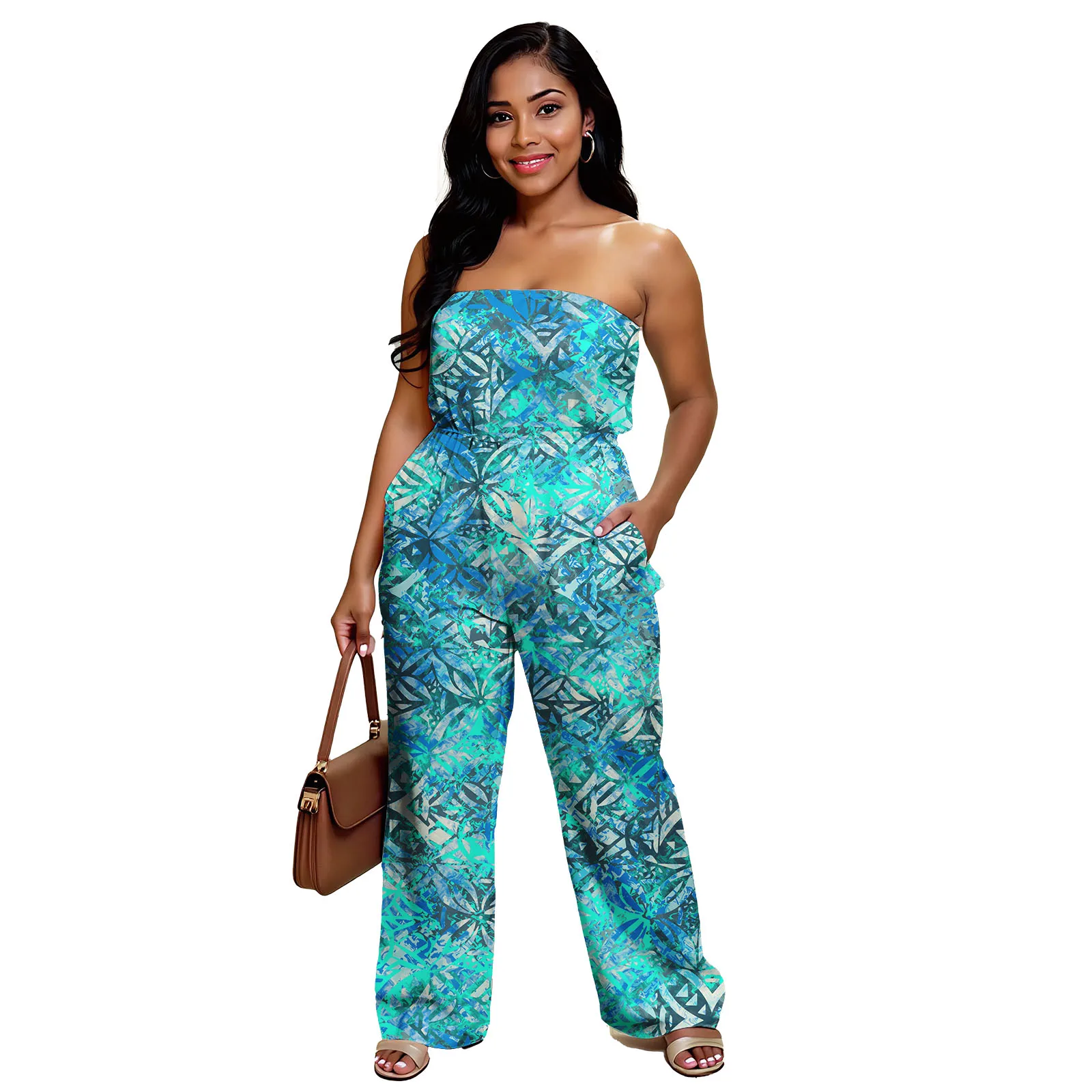 

2026 New Lady Playsuits Vintage Custom Fashion Polynesian Ladies Jumpsuit Aloha Sexy Clothes Samoan Beach Plus Size Women Romper