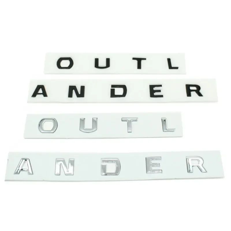 

Для Mitsubishi OUTLANDER этикетка на передний капот, автомобильные наклейки, модифицированные аксессуары, Outlander, буквенные наклейки для украшения багажника на задний багажник