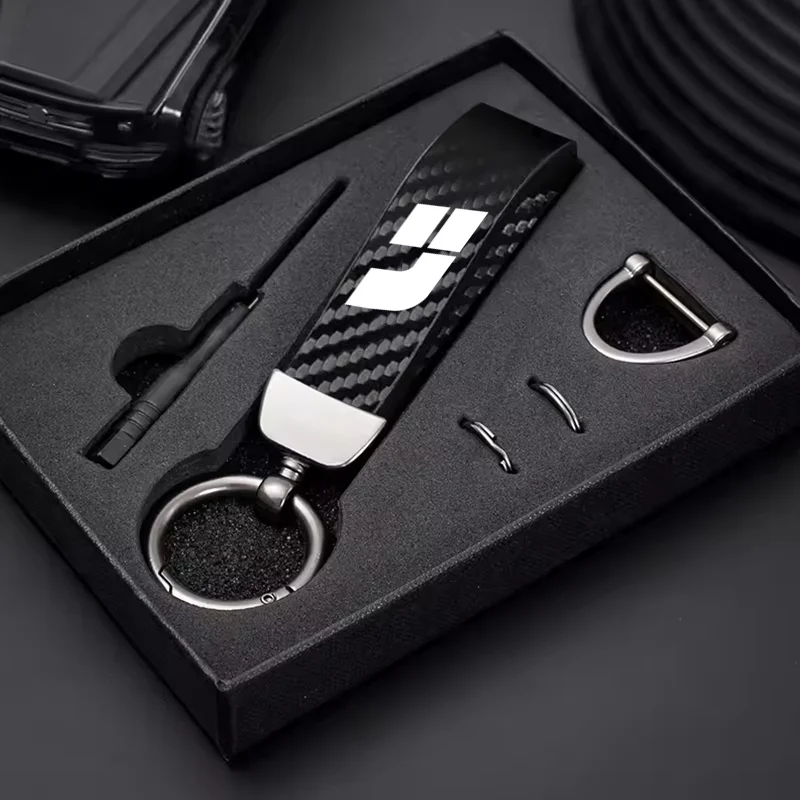 

Car Carbon Fiber Leather Keychain Horseshoe Buckle Jewelry For Lixiang LEADING IDEAL L6 L7 L8 L9 Li ONE MEGA Accessories