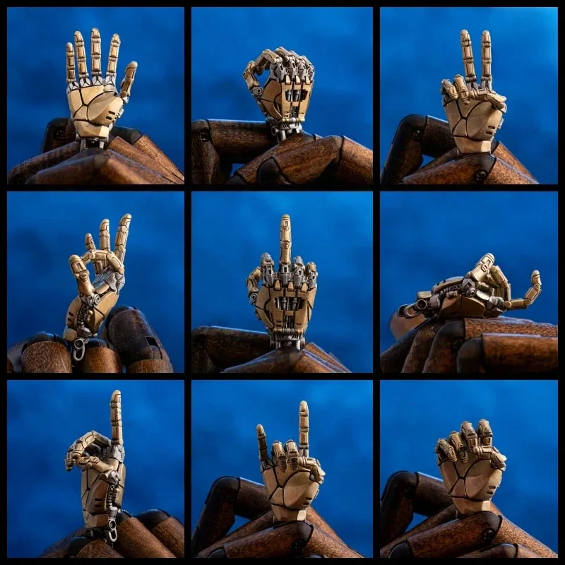 New 5cm Robot Hand Collectible Mechanical Bionic Hand With Chain Movable Finger Joints Hand Charm Display Gifts Pendant Ornament - view 4