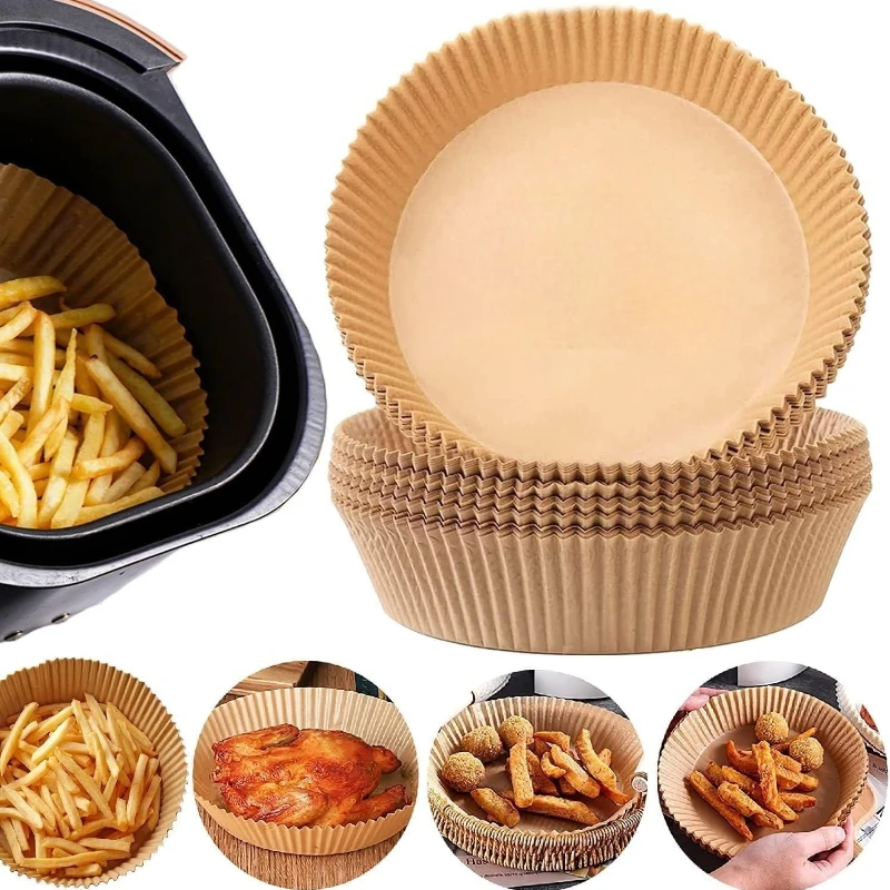 Air Fryer Disposable Paper Liner for Square/Round Nonstick Parchment Baking Oven Paper Kitchen Accessories