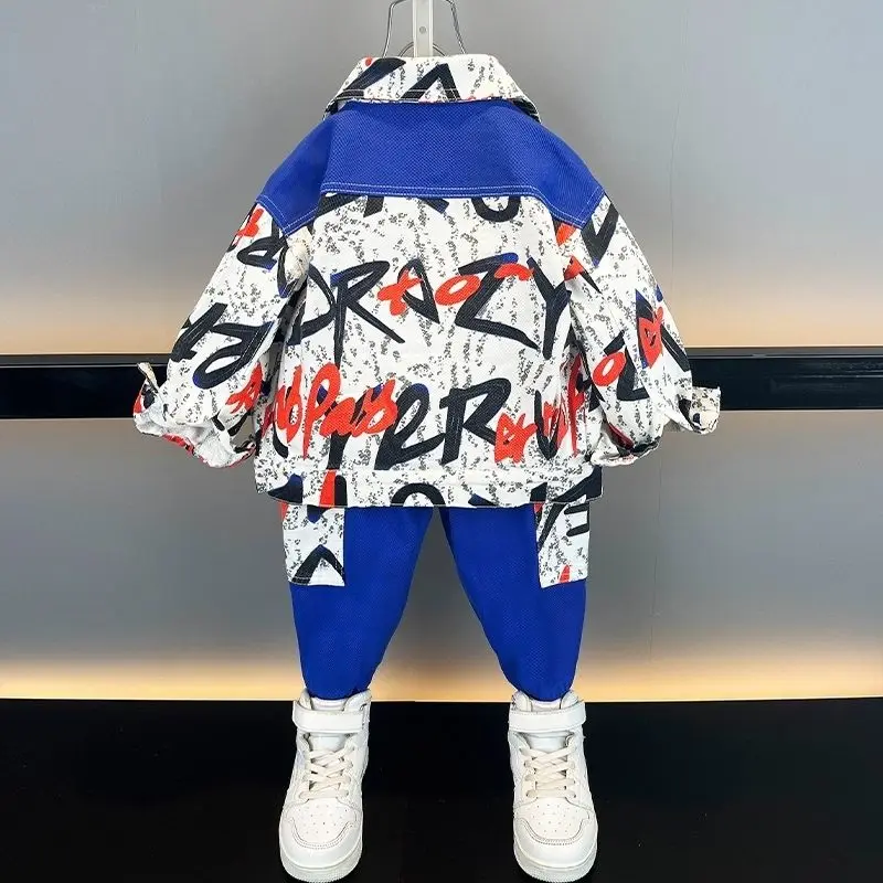 New Spring Autumn Fashion Boy Clothes Sets Fo Children Boys Jacket Pants 2Pcs/Toddler Casual Clothing Kids Tracksuits