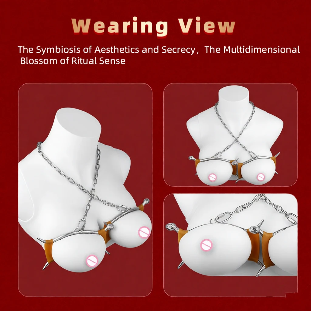 QKKQ الثدي عبودية ضغط أدوات مثيرة الصدر المشبك التجميع المطاط الربيع الجنس لعب حضن يقيض للزوجين المداعبة #3