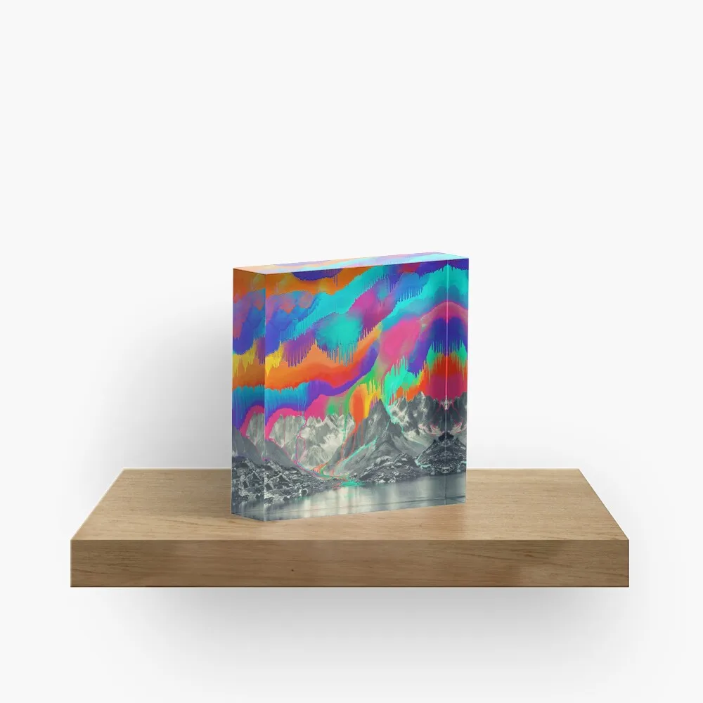 Skyfall Melting Northern Lights  Acrylic Block Stamping Photos Cute Room Art Wedding Pad Family Decoration Funny Transparent