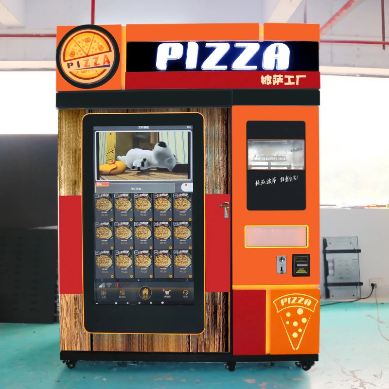 YG Smart Touch Screen Pizza Vending Machine Commercial Fully Automatic Outdoor Hot Fresh Fast Food Self Service Machine Sale