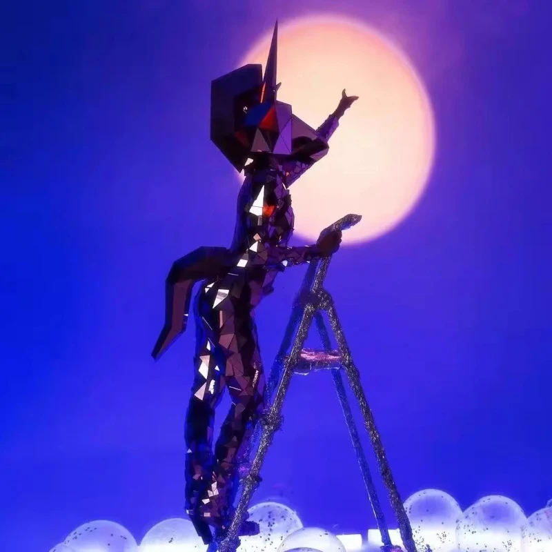 

Unicorn Mirror Woman Costume Amusement Park Parade Costumes Personalized Clothing Pink Parade Performance Customized Animal Head