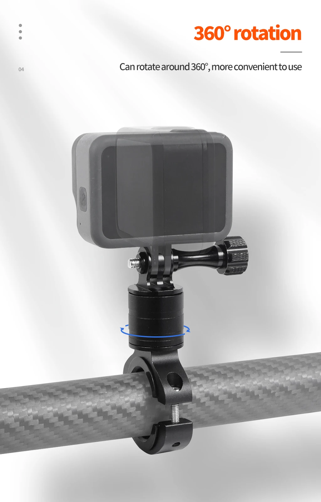 360 drehbarer Fahrrad kamera halter Schnell verschluss Split Mount Lenker klemme Motorrad halterung für Gopro Hero 13 12 11 Dji Action 4 – Detail 7