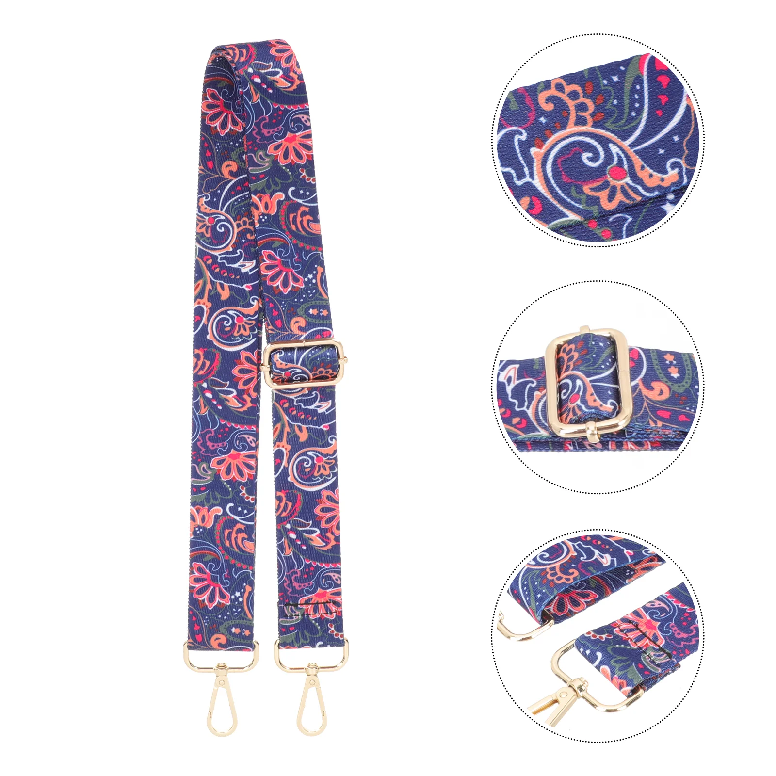 

Banjo Strap Replacement Vintage Belt Bohemia Braided Tape Shoulder Straps Accessory Decorative Polyester Colorful Printed