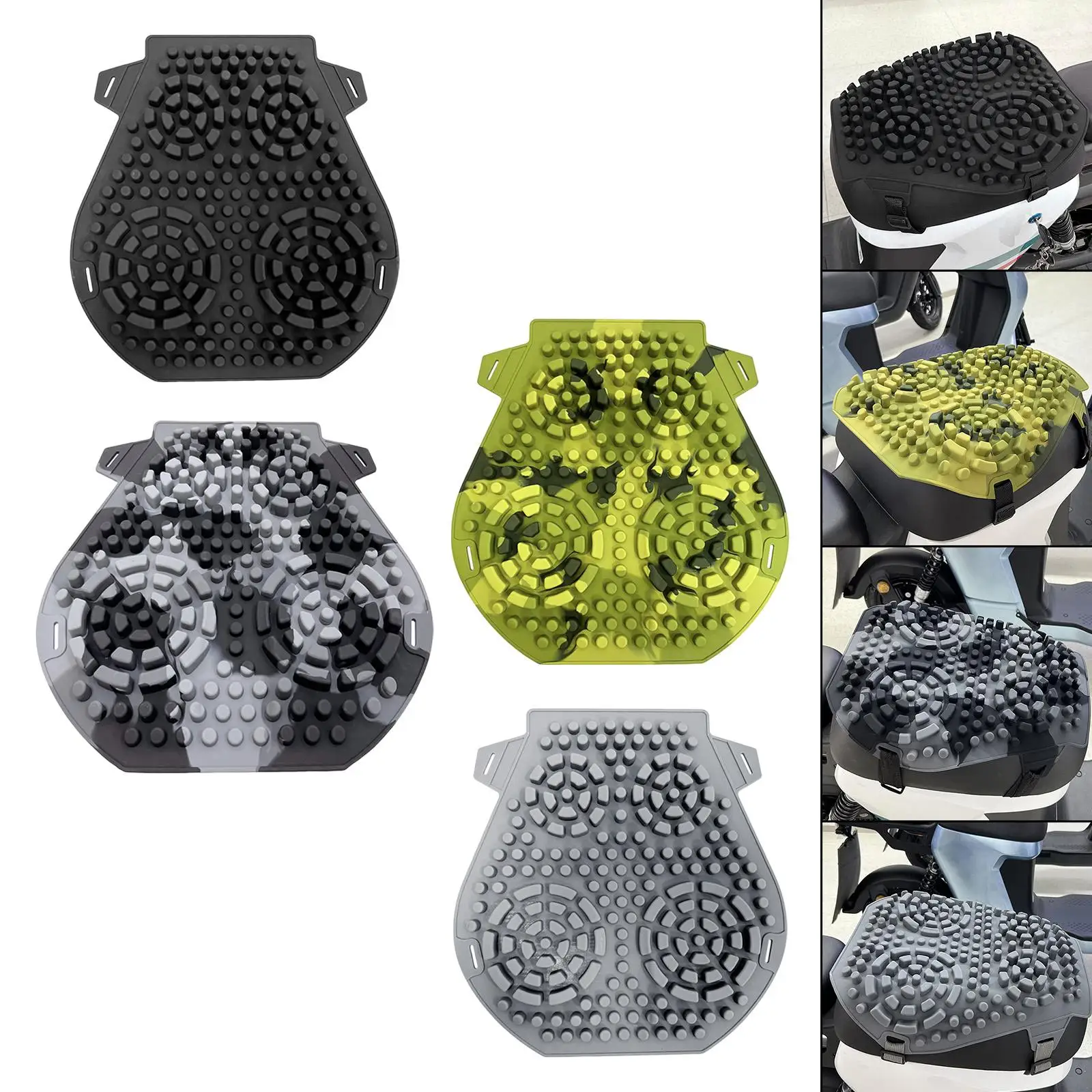 Motorcycle Seat Cushion Silicone Waterproof Shock Absorption Anti Slip