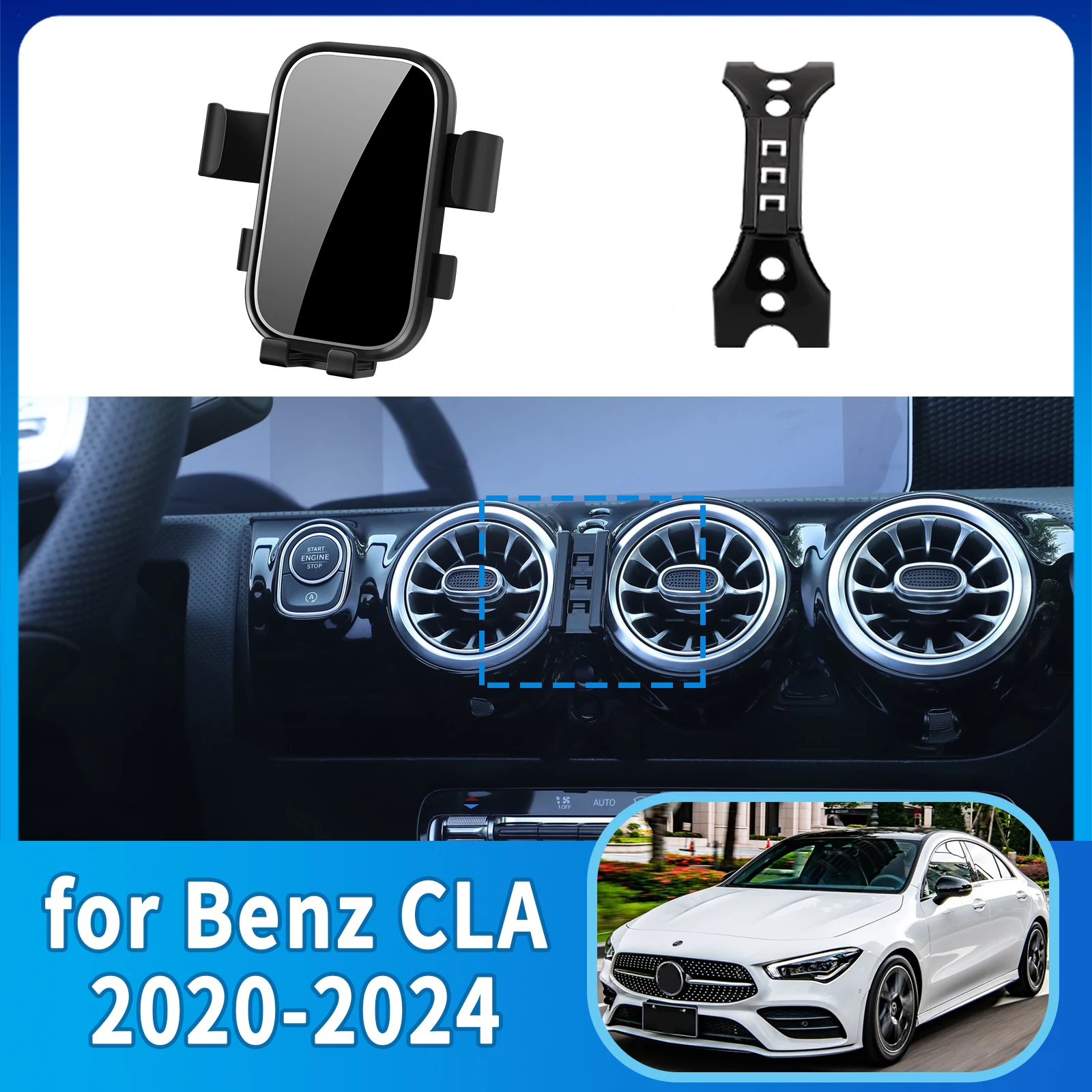 

Accessories Car Mobile Phone Holder for Mercedes Benz CLA 250 A 2020~2024 GPS Bracket Navigation Stand Auto