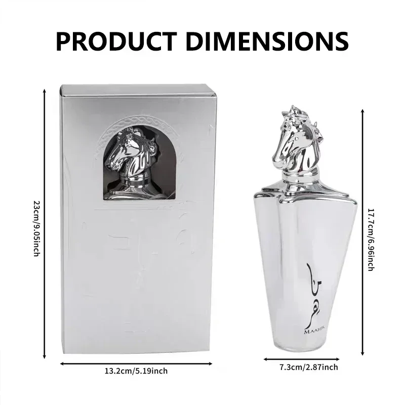 100ml Original Dubai Middle Classic Traditional Horse's Head Perfume Lasting Clear New Mint Perfume Hombre Eau De Toilette Spray