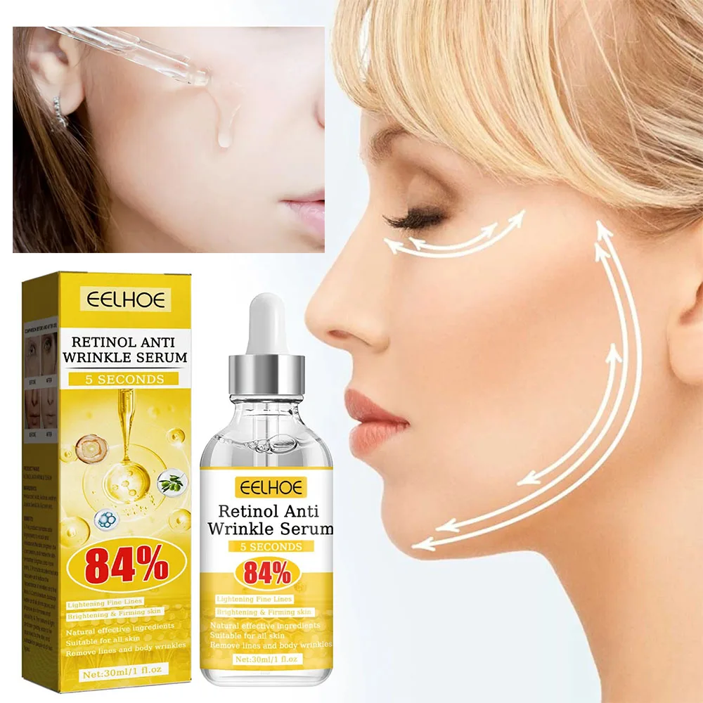 Retinol Anti-Wrinkle Essence Pure Hyaluronic Acid Facial Serum Anti Wrinkle Aging Face Lift Tightening Reduce Eye Finelines New