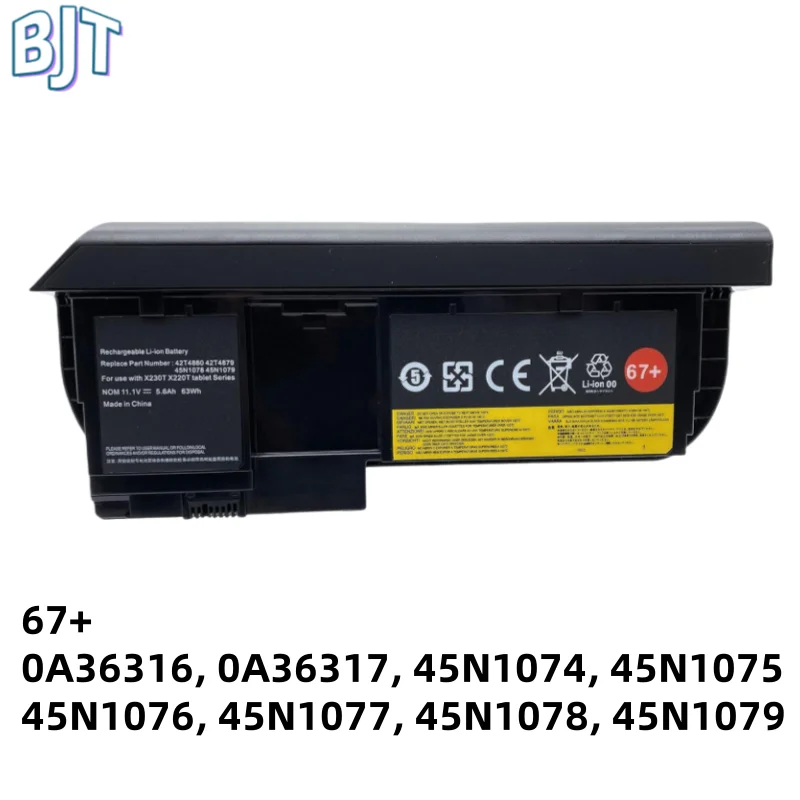 

11.1V 63Wh New Li-ion 45N1078 45N1079 45N1075 45N1077 45N1074 Laptop Battery For Lenovo Thinkpad X220T X230T 0A36316 0A36317 67+