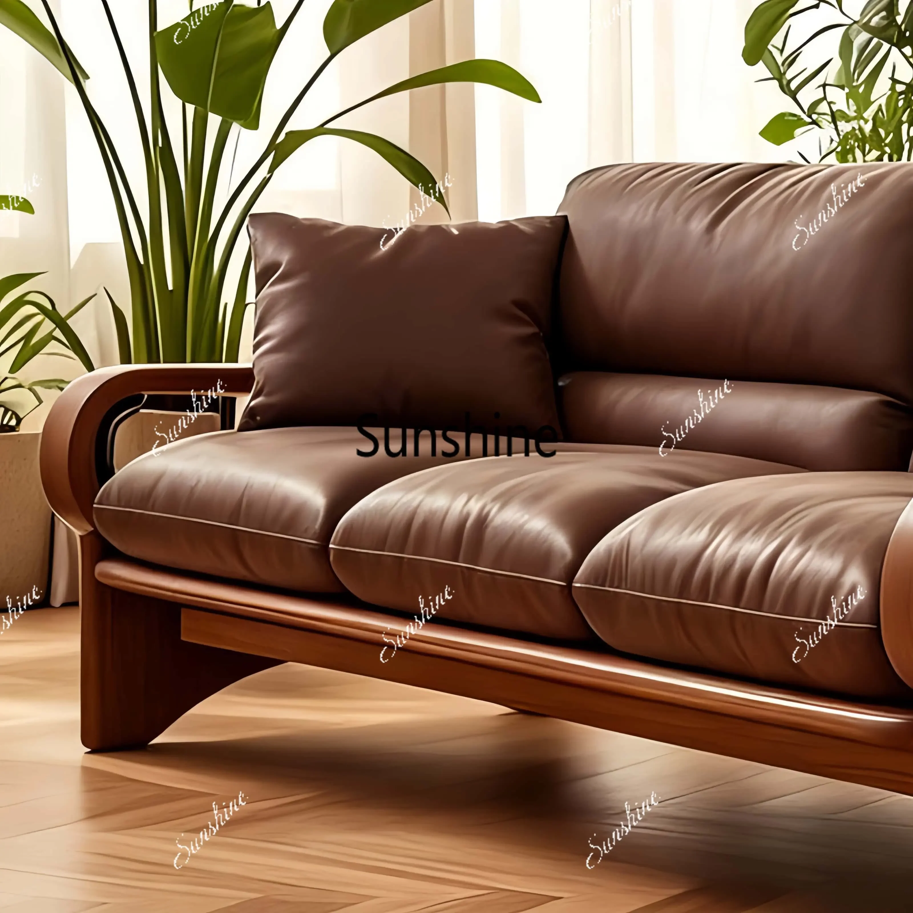 

New Chinese style, solid wood sofa living room, classic simple light luxury simple living room furnitureY
