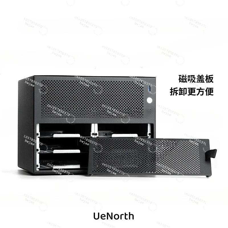 6 Bay NAS Case For Mini ITX Motherboard DIY Desktop Storage Server Small Chassis