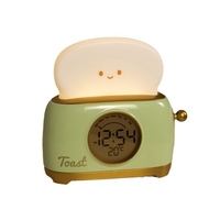 Children's Sleep Alarm Clock With LED Night Light Digital Display Temperature Monitoring For Bedroom-Cute Bedside Clock