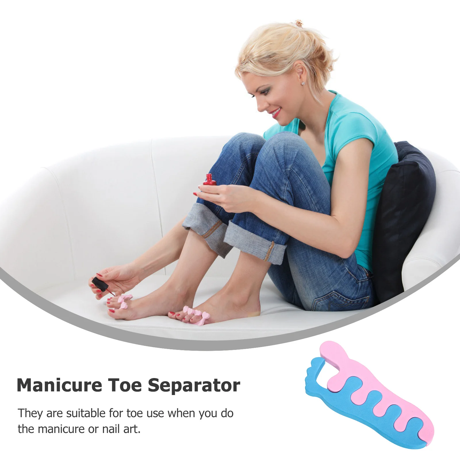 

10 пар маникюрных разделителей для пальцев ног, экологически чистые губчатые разбрасыватели для пальцев ног, инструмент для дизайна ногтей, использование в салоне, недеформируемый многоразовый педикюр