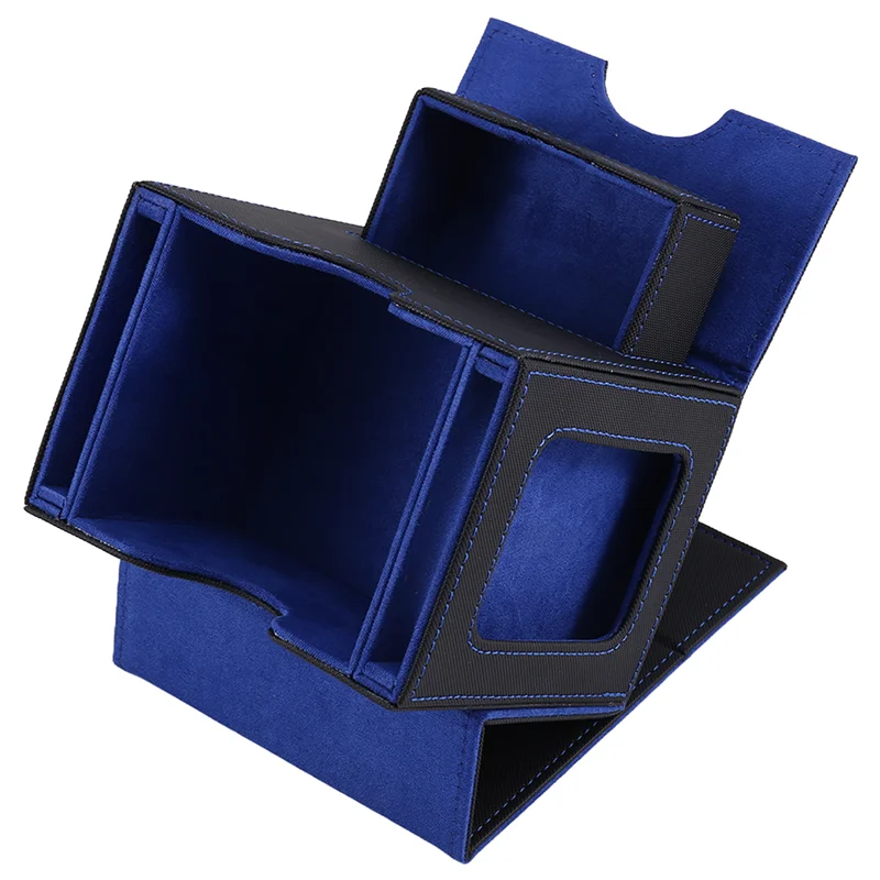 

ABMW-Коробка для хранения коллекционных карточек с лотком, 2 разделителя, 2 магнитных держателя-футляр для колоды карт черный + синий