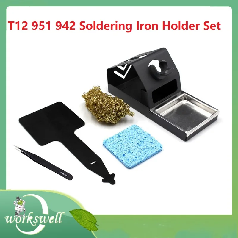 T12 951 942 Soldering Iron Holder Stand Set Zinc Alloy Electric Iron Handle Fixed Shelf Multifunctional Metal Frame