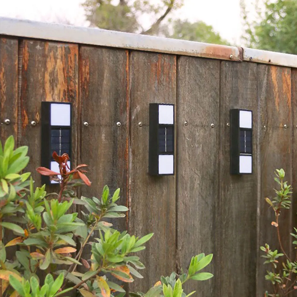 

Solar Wall Light Outdoor Waterproof Lamp Garden Night Illuminating Black Simple Structure Easy Install Remove Energy Saving