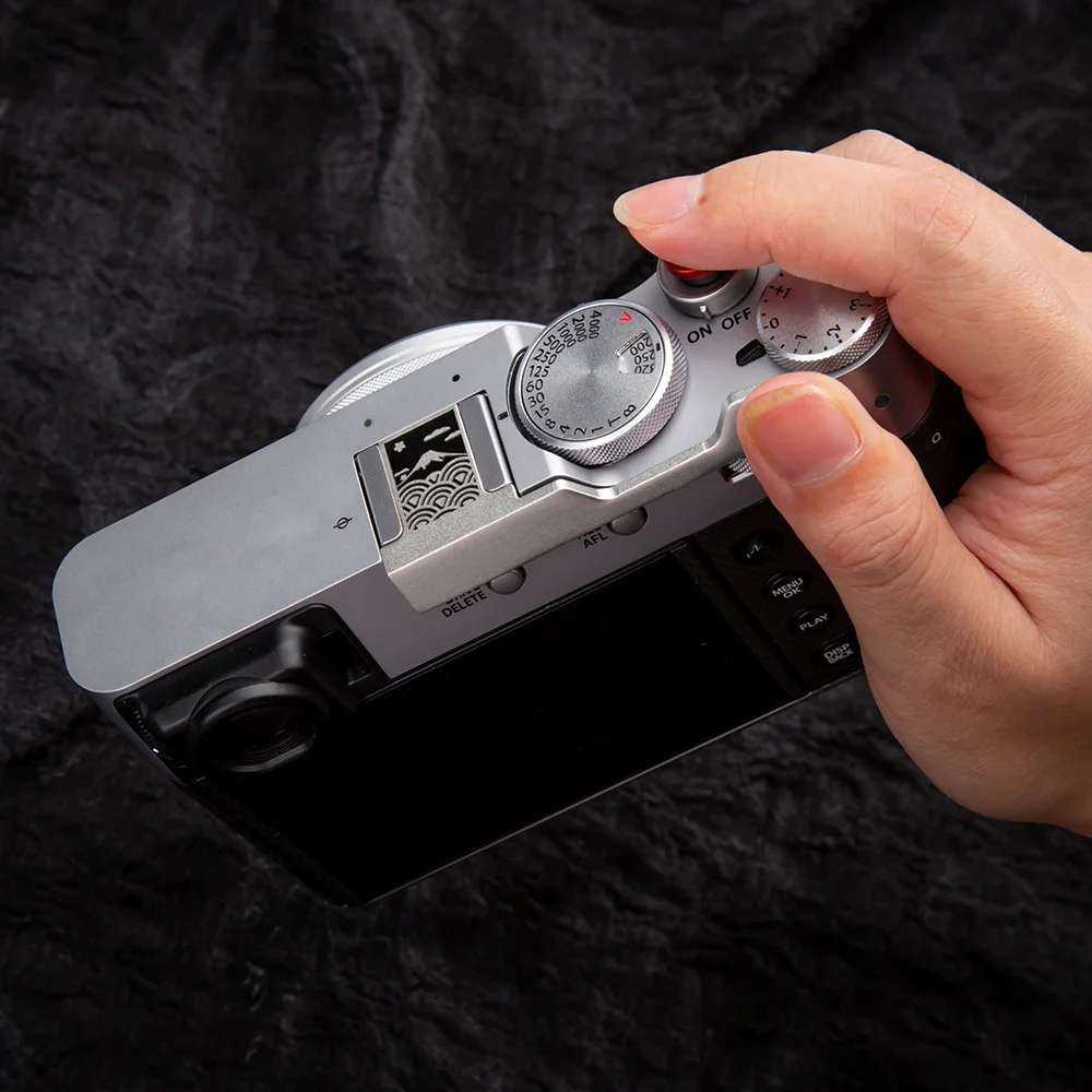 Metalowy uchwyt na kciuk X100VI Osłona gorącej stopki Przycisk migawki do FUJIFILM Fuji X100V X100VI Miękki przycisk wyzwalania Akcesoria do aparatu — zdjęcie produktu 5