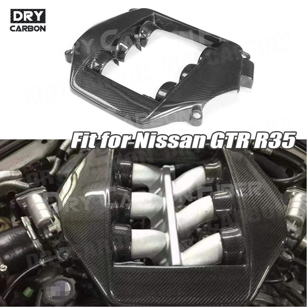 

for Nissan GTR R35 2009-2015 Carbon Fiber Car Front Engine Bonnet Trim Cover Replacement Accessories FRP Tuning Parts