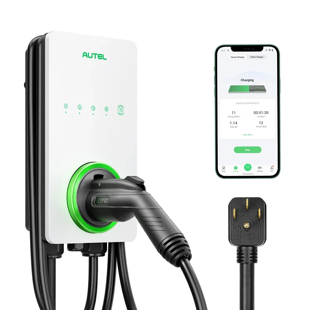 Autel MaxiCharger AC Lite 10KW 40A home EV Charger type 1 J1772 cable for chevrolet bolt ev