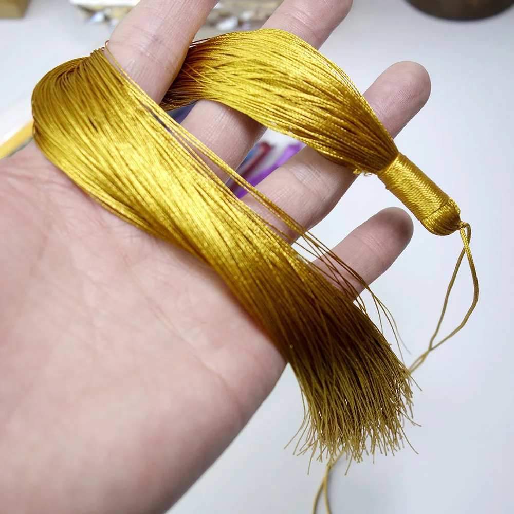 30CM Long Vertical Chinese Knot Hanging Tassels Polyester Thread Anti-crease Costume Clothing Decoration Kotoho For DIY Crafts