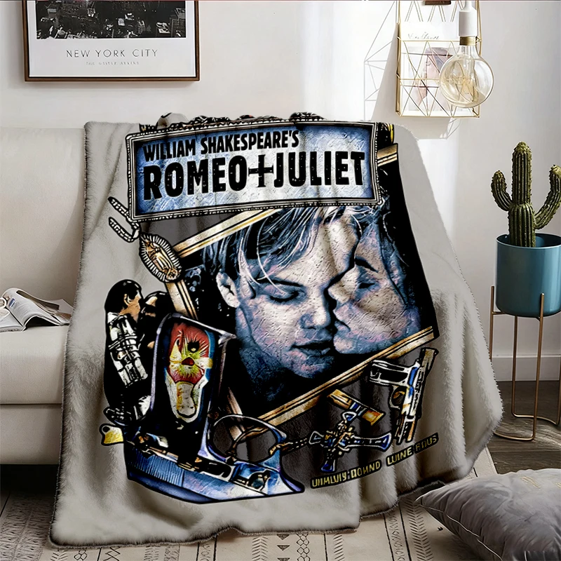 Romeo + Juliet 1996 Unisex Softstyle T, Flannel Blanket, Romance/Crime Movie Flannel Throw