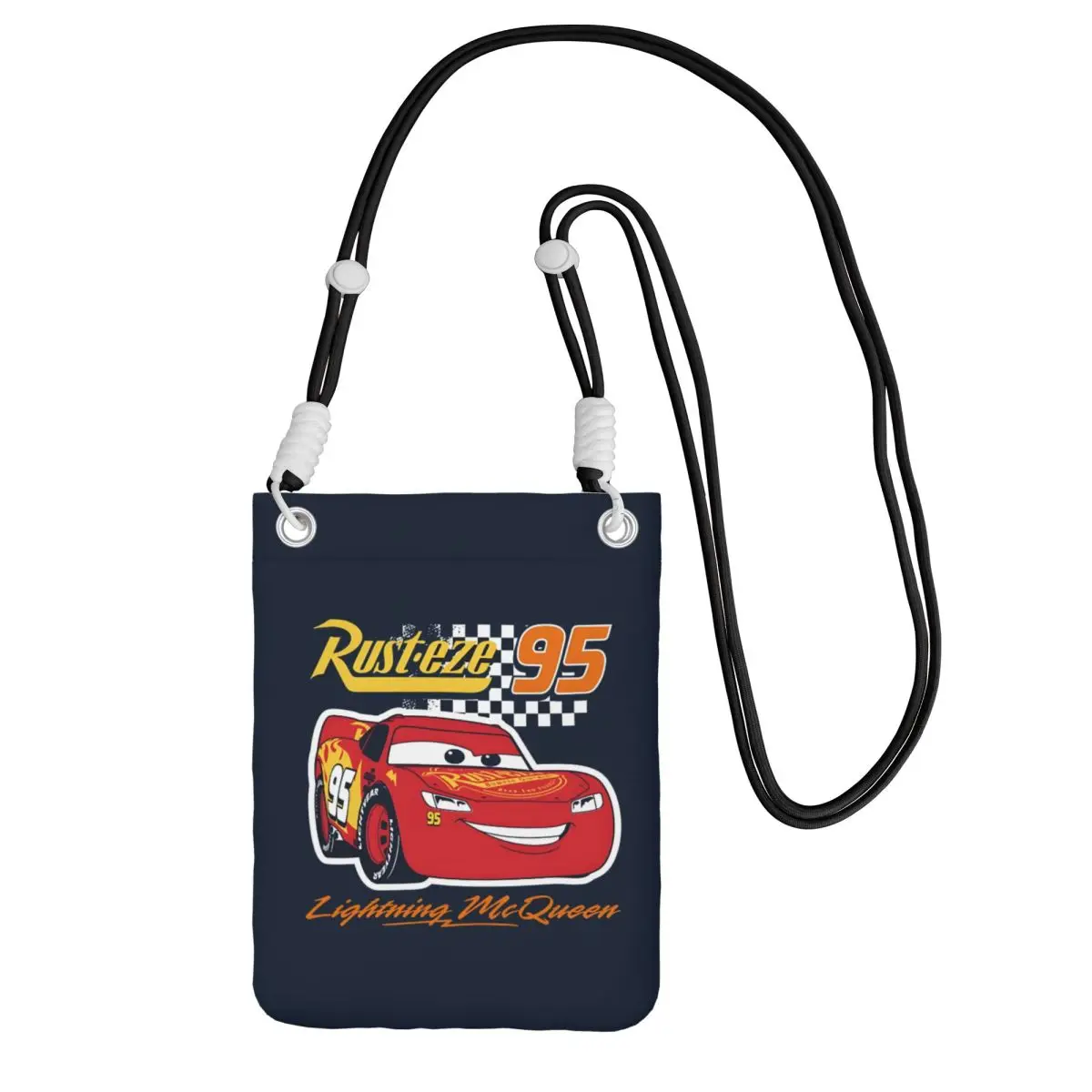

Сумка для мобильного телефона Lightning McQueen на заказ для мужчин и женщин, художественная автомобильная сумка через плечо, подходящий кошелек, мини-кошелек, кошелек