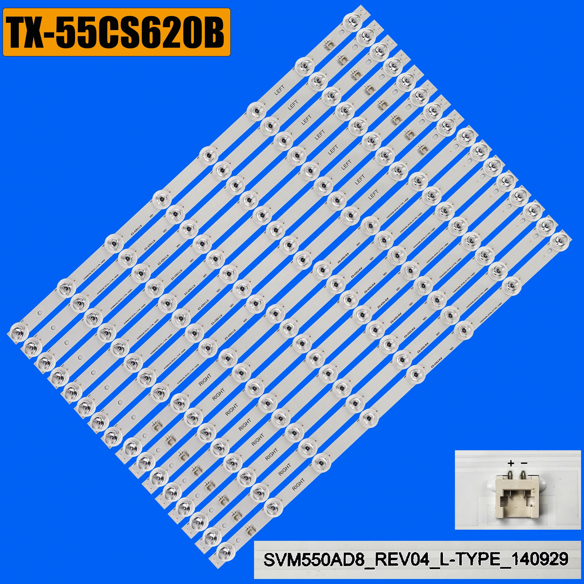 LED شريط إضاءة خلفي ل SVM550AD8 TX-55CS620B TX-55CS520B TX-55CS630E TH-55CS610A TX55CS620B TX55CS520B TX55CS630E TH55CS610A
