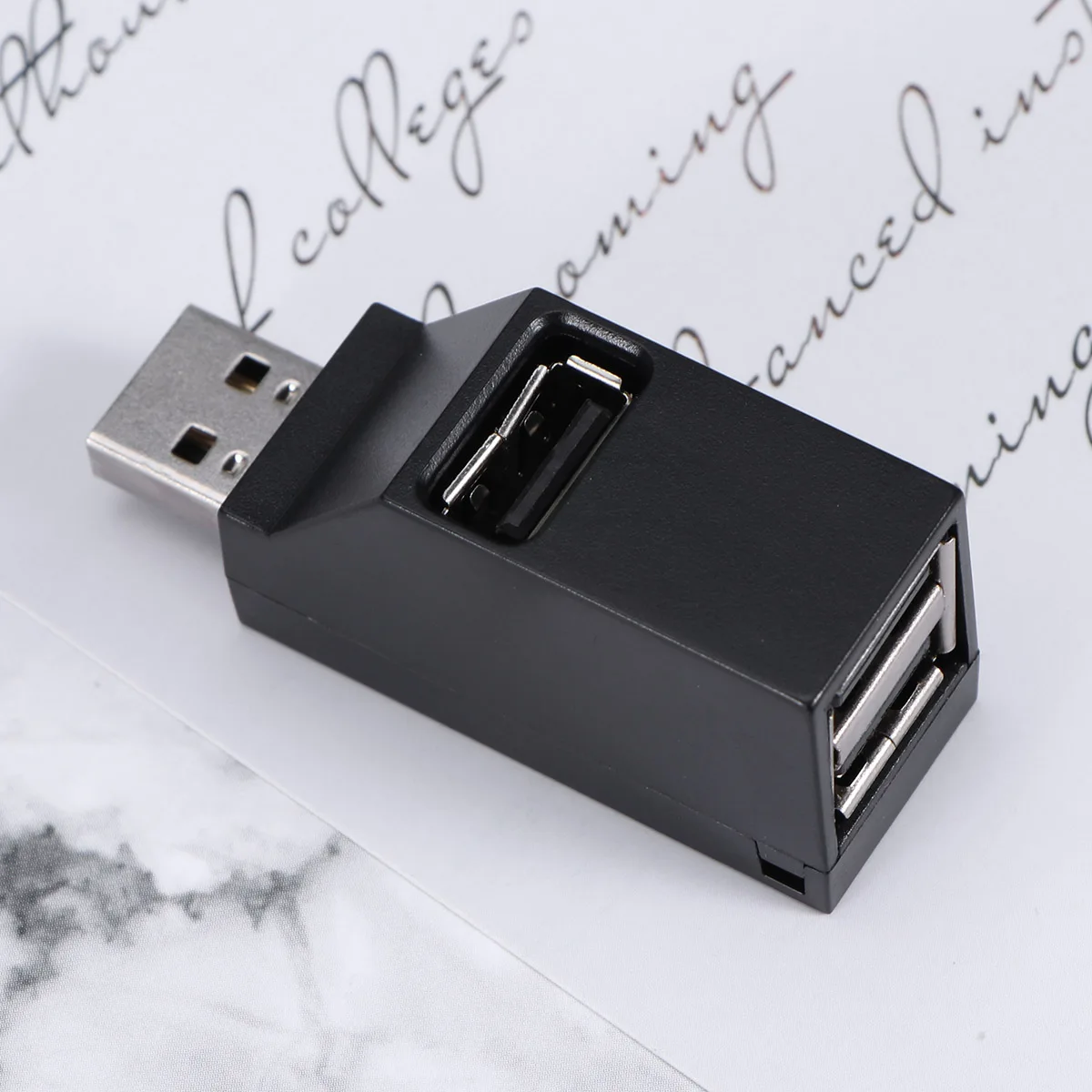 

3-port Mini USB 2.0 Multi Port USB Hub Splitter Hub Adapter For PC Computer For Portable Hard Drives (Black)