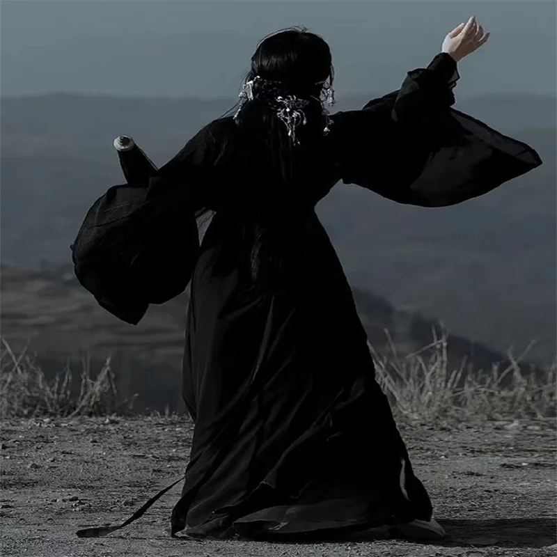 Ancient Fairy Princess Ming Dynasty Modern Hanfu Black Halloween Costumes Adults Women Chinese Style Dress Traditional Clothes