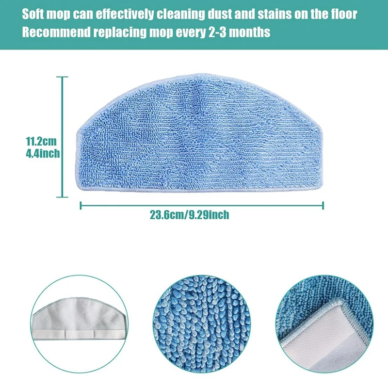 لـ Tikom G8000 / G8000 Pro، لـ Honiture G20، G20 Pro، للمكنسة الكهربائية Laresar Evol 3، فرشاة جانبية رئيسية، فلتر Hepa