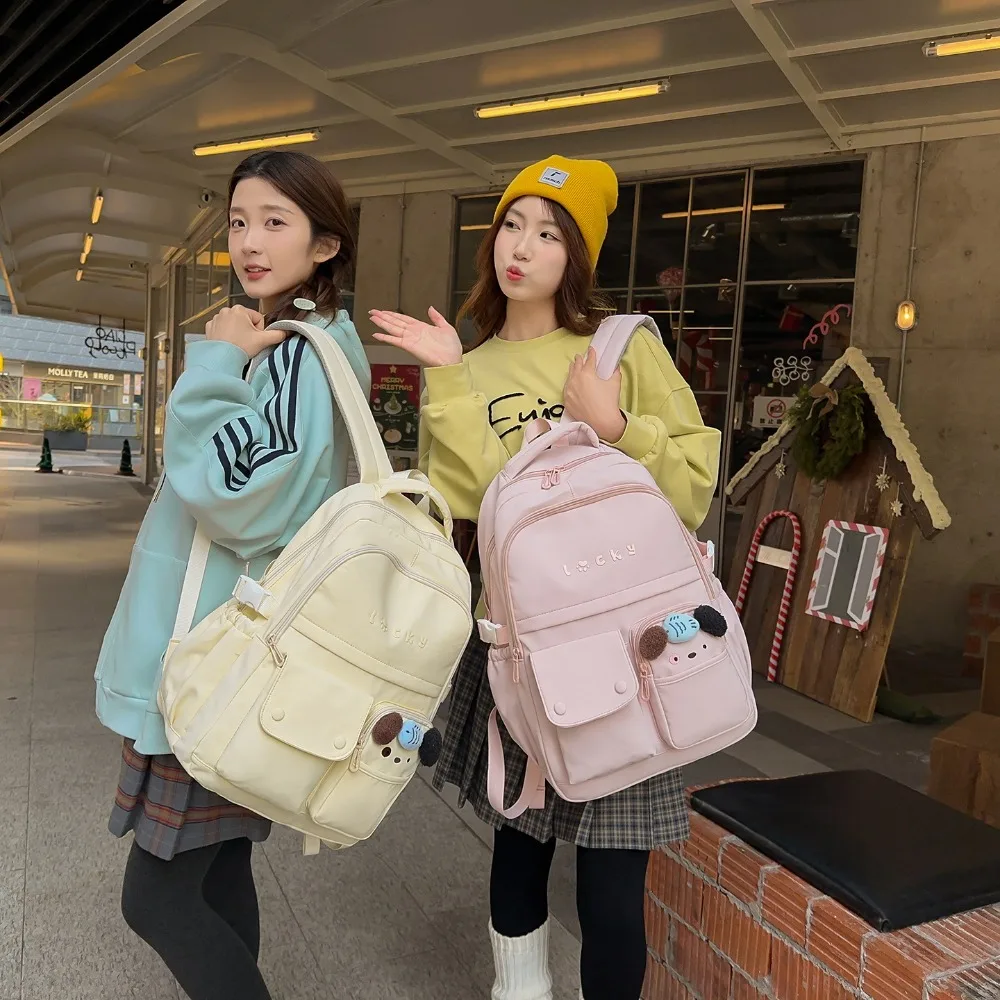 

Dopamine Schoolbag Junior High School College Girls Cute Primary Student Backpack Niche Large Capacity Advanced Multi-function