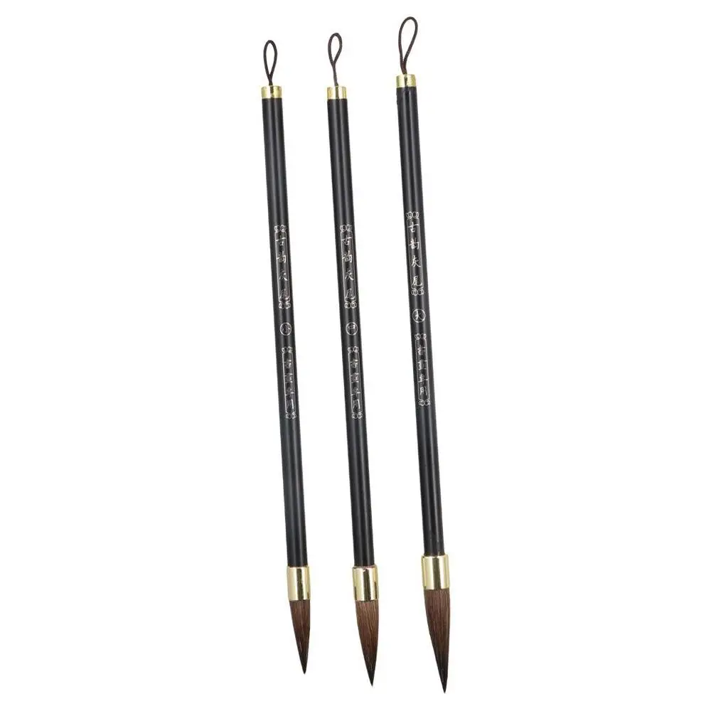 Oil Watercolor Chinese Calligraphy Brush Oil Painting Wolf Hair Scriptures Writing Brush Wood Art Paint Brush Student