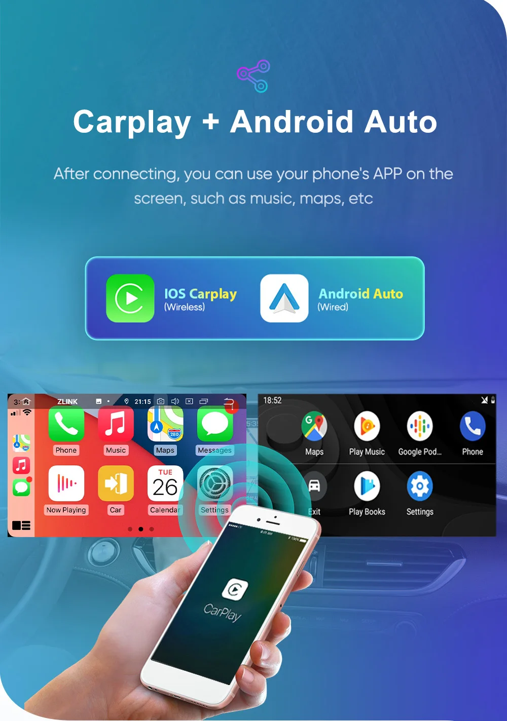 Android dla KIA Ceed 2018 2019 Samochodowy odtwarzacz multimedialny z magnetofonem GPS Navi Auto Audio Video Radio Stereo Carplay Head Unit