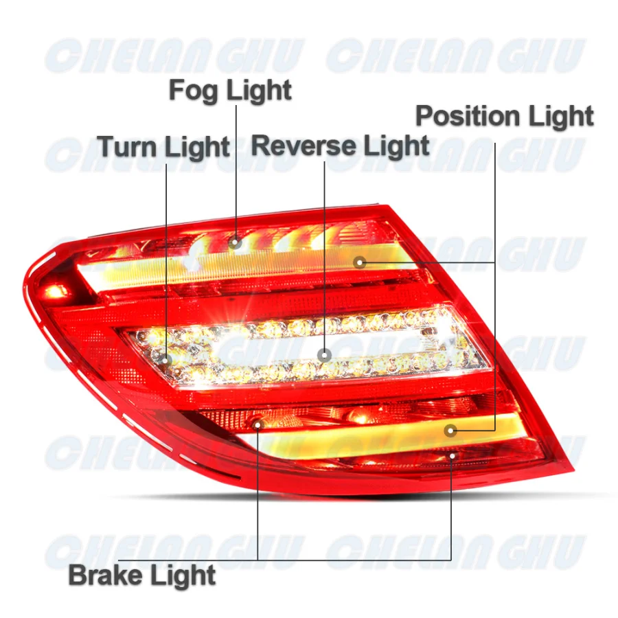 Left Side Tail Light Rear Lamp A2049060603 For Benz W204 European version C63 AMG C180 C200 C250 C300 C350 2011 2012 2013