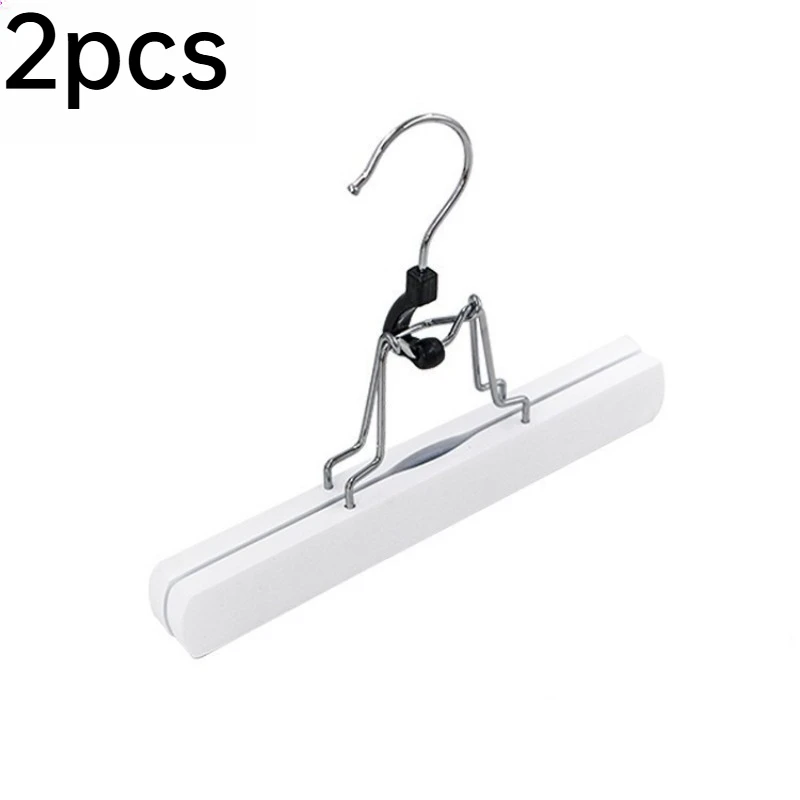 2pcs High Load Bearing Wood Bar Strong Clips For Clothing Store Wardrobe B&B Wipe Clean Long Reusable Pants Skirt Display Holder view 3