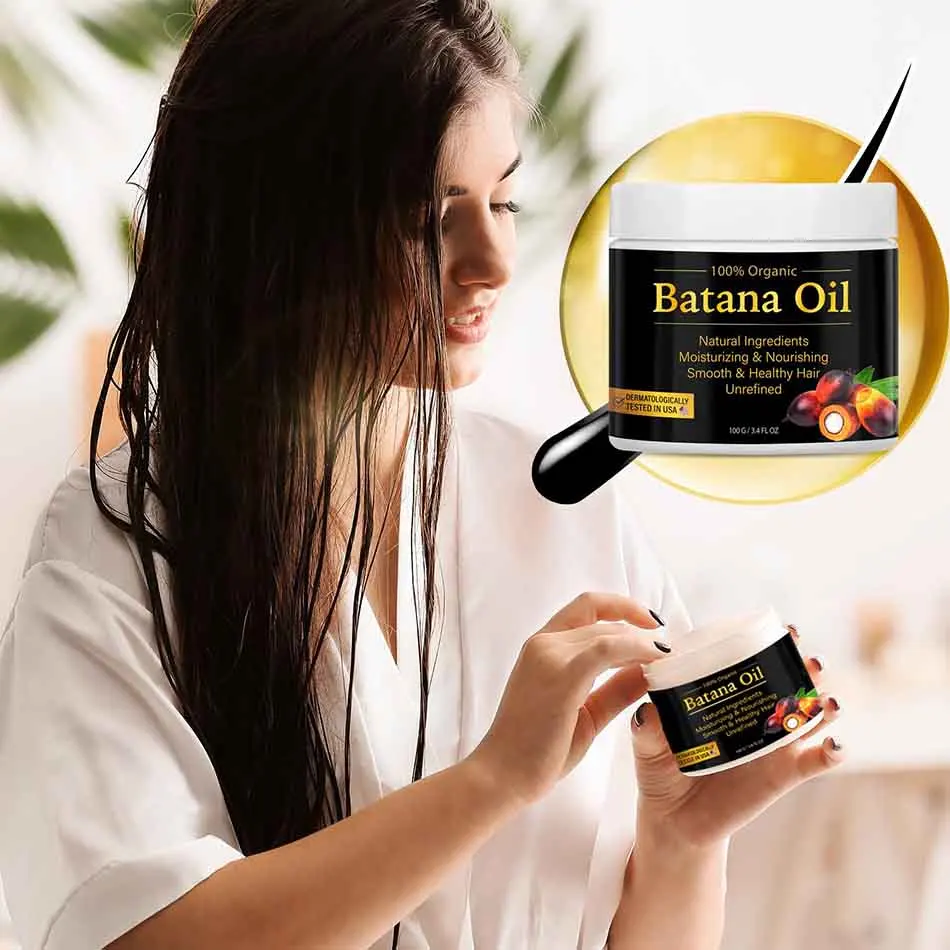 Natural 100% Pure Batana Oil For Hair Growth Batana Oil Butter Hair Mask From Honduras Hair Loss Treatment For Black Men & Women