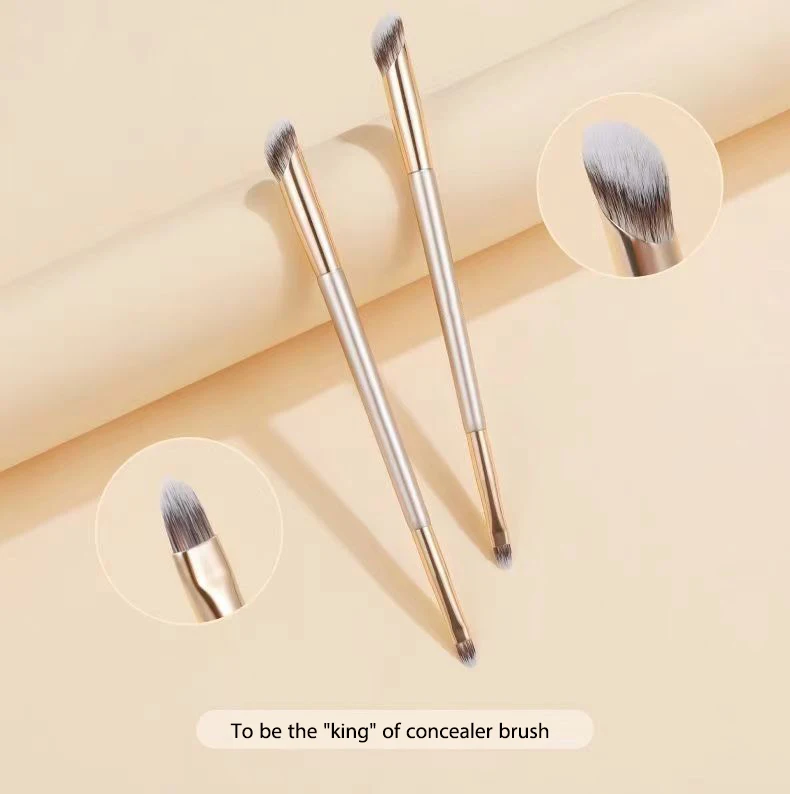 WOKO Double Head Concealer Brush Finger Concealer Makeup Brush & Tip Head Concealer Brush Facial Blemish Coverage Makeup Tool – Detail 2