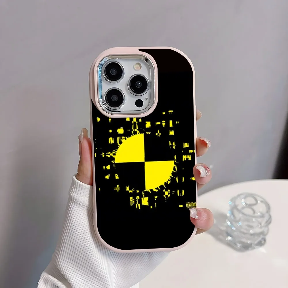 ASAP Mob Asap Rocky Rapper TESTING Phone Case Plating Camera Oval Soft Silicone For IPhone16 15 11 12 13 14 Pro Max Thicken Cand