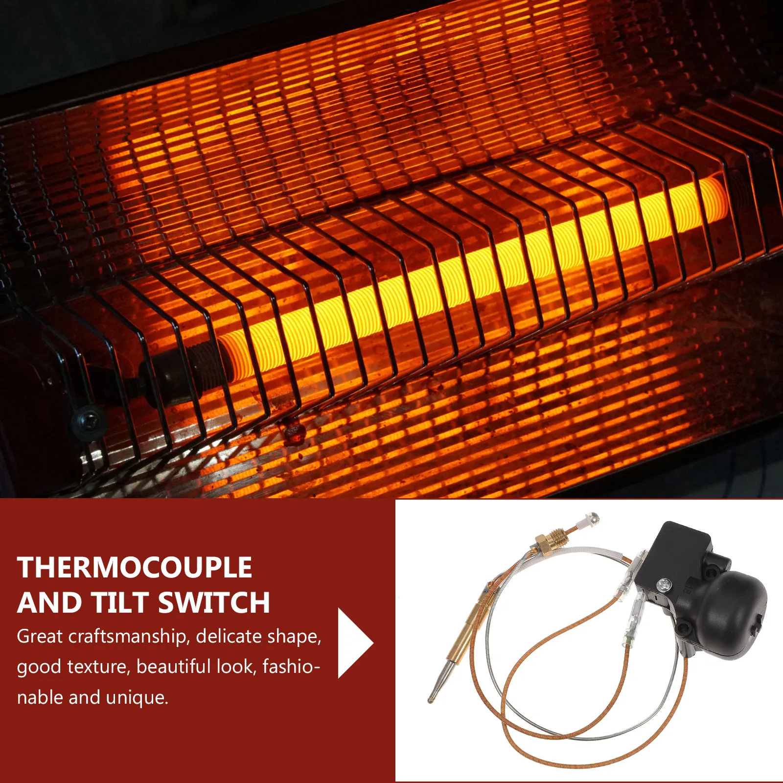 

1Set Professional Thermocouple with M8x1 Fixed Thread Tilt Switch for Outdoor Patio Heater Replacement Overheat Dump Prevention