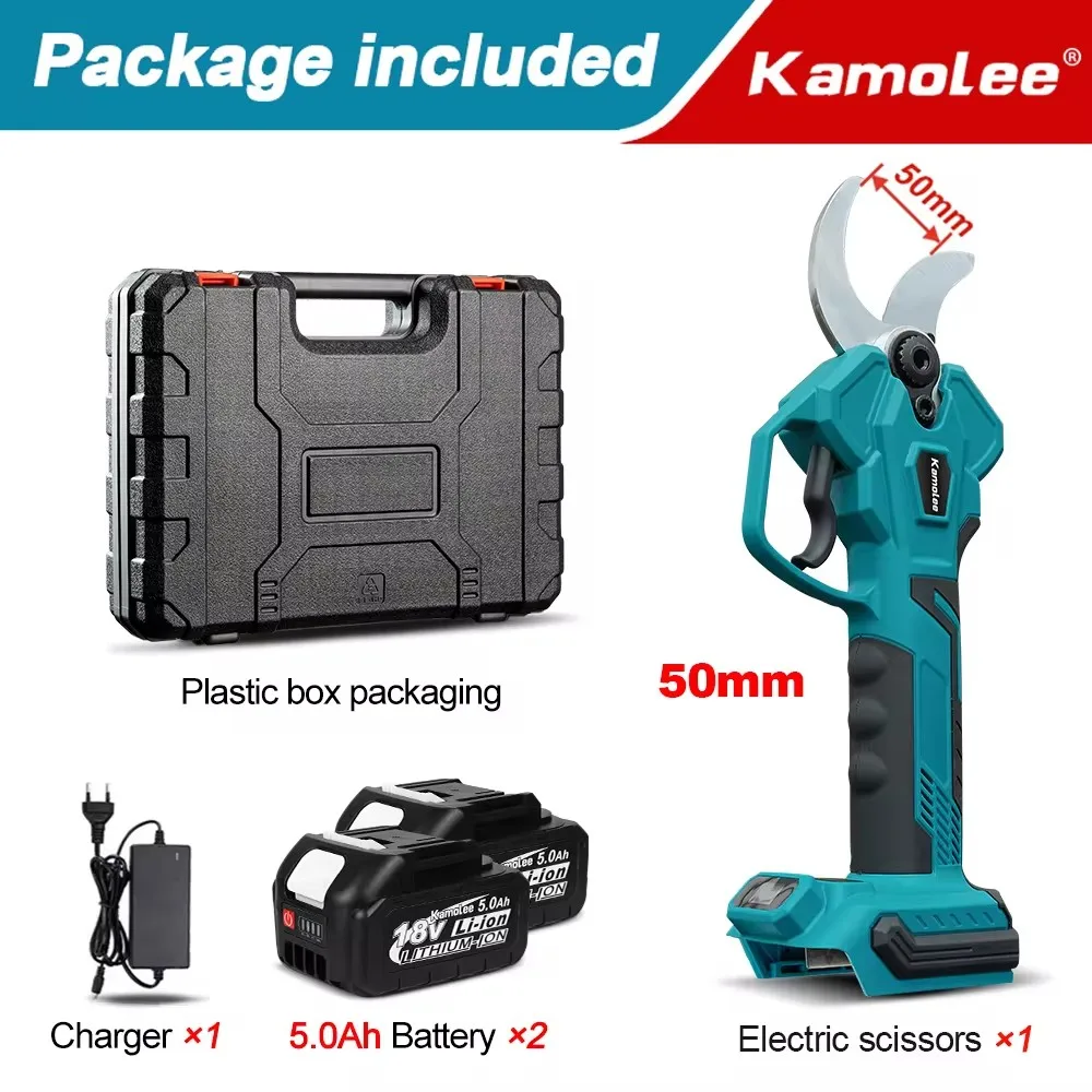 Kamolee Oplaadschaar Tuin Snoeischaar Draagbare Elektrische Schaar Snoeigereedschap, Compatibel Met Makita18V-24V Batterij