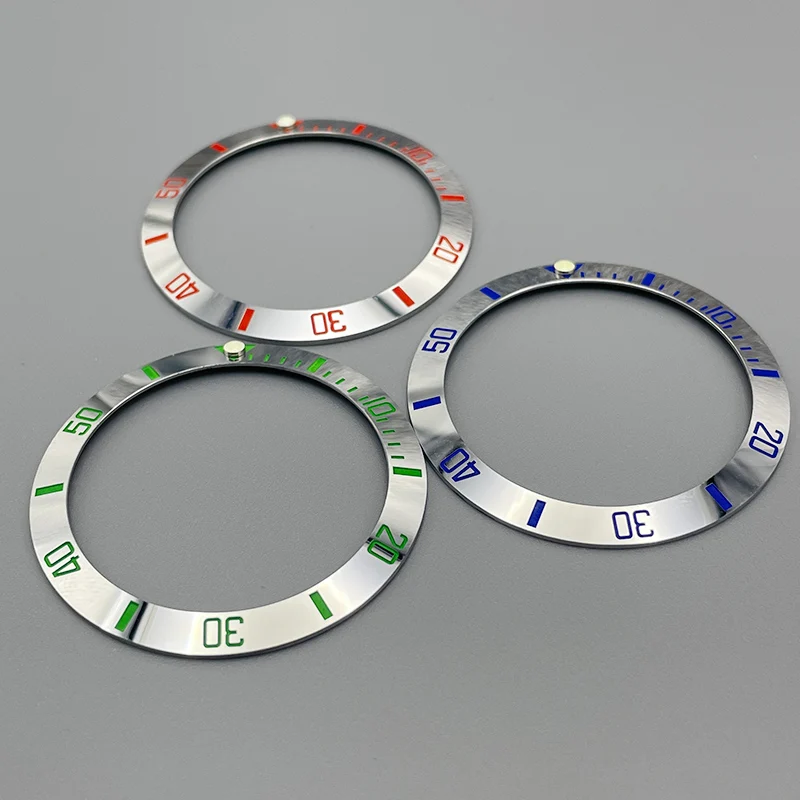 

Sloping 38mm*30.6mm Ceramic Silver Glossy Bezel Insert Ring Watch Parts Accessories Fit SKX007 SKX009 NH35 NH36 SUB Style watch