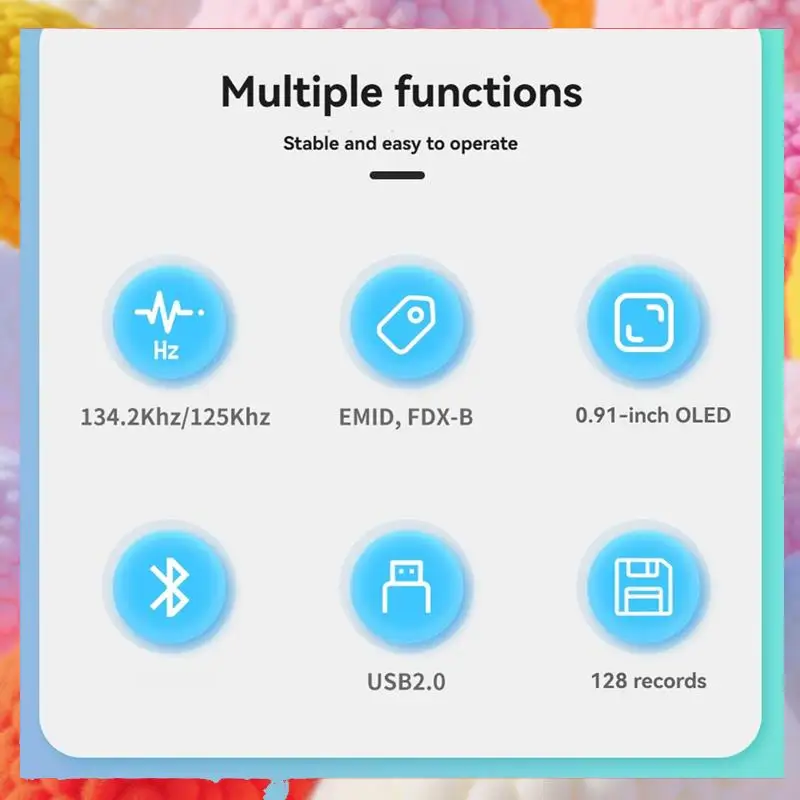

Pet RFID Reader 134.2Khz 125Khz Dual-Frequency Pet Chip Scanner USB+Bluetooth Pet Cat Dog Chip For Animal Tag-A83Z